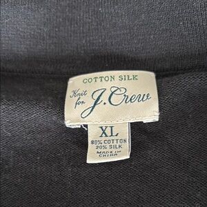J.Crew Gray Cotton Silk Sweater XL